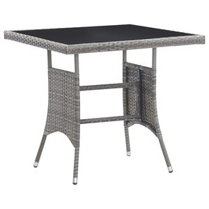 vidaXL Puutarhap&ouml;yt&auml; harmaa 80x80x74 cm polyrottinki