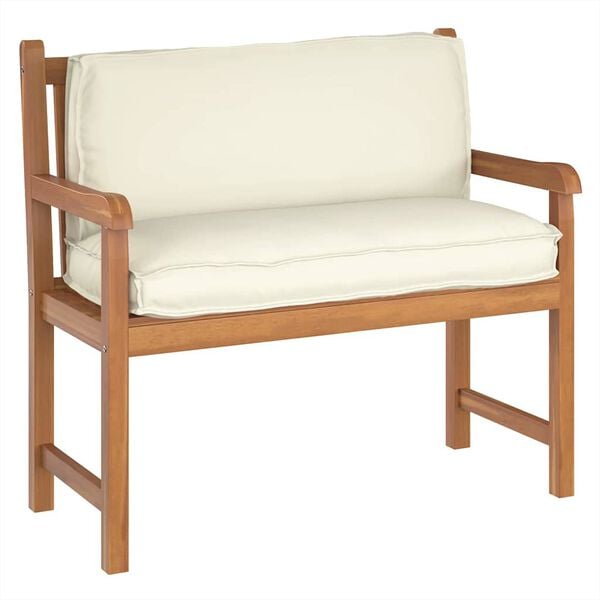 vidaXL Kuormalavatyyny selkänojalle tyynyllä Kerma 120 x 40 x 12 cm