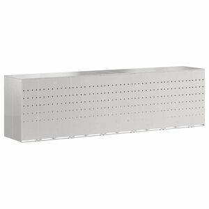 vidaXL Roskakuskin s&auml;ilytys 3:lle astiassa Ruostumaton ter&auml;s Hopea