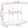 vidaXL Konsolip&ouml;yt&auml; Musta tammi. 101 x 35 x 80,5 cm Tekninen puu