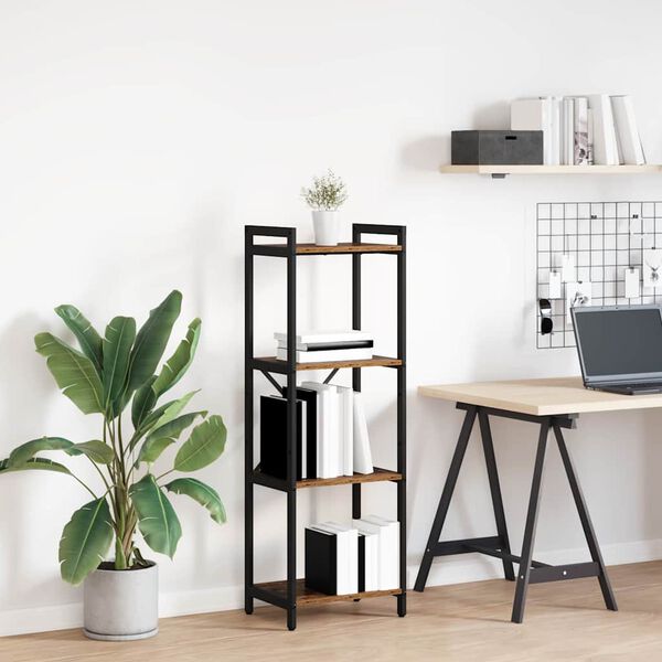 vidaXL Kirjahylly Vanha puu 40 x 30 x 85 cm Tekninen puu