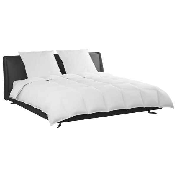 vidaXL Peittosarja tyynyllä 3 pcs Valkoinen Untuvahöyhen