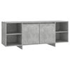 vidaXL TV-taso betoninharmaa 130x35x50 cm lastulevy