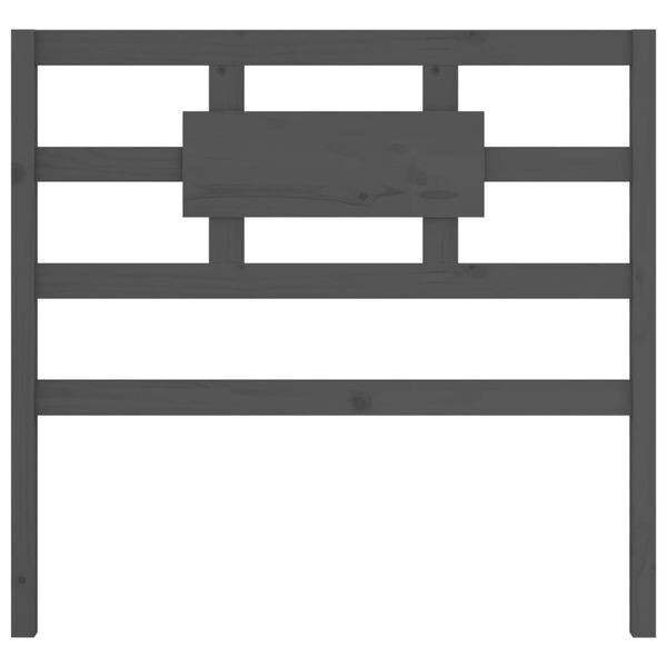 vidaXL Sängynpääty harmaa 105,5x4x100 cm täysi mänty