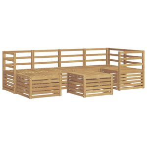 vidaXL Ulkosohvakokoelma 7 pcs valkoinen Polyesteri