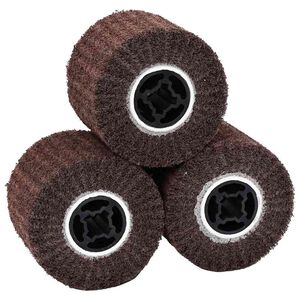 vidaXL Hiontarullat 3 kpl Ruskea 12 x 12 x 10 cm Synteettinen kuitu
