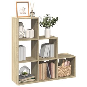 vidaXL Huoneenjakaja&nbsp;3 tasoa&nbsp;Sonoma-tammi 99x29x99 cm tekninen puu