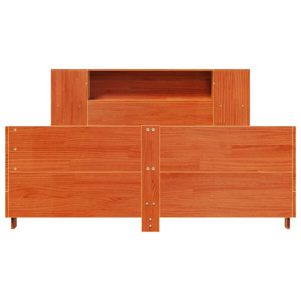 vidaXL S&auml;nky ilman patjaa vahanruskea 140x190 cm t&auml;ysi m&auml;nty