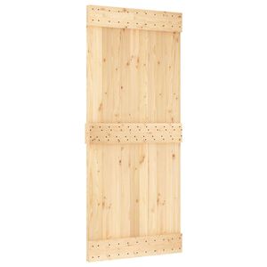 vidaXL Liukuovi NARVIK Luonnollinen ja musta 90 x 210 cm (213,5 cm)
