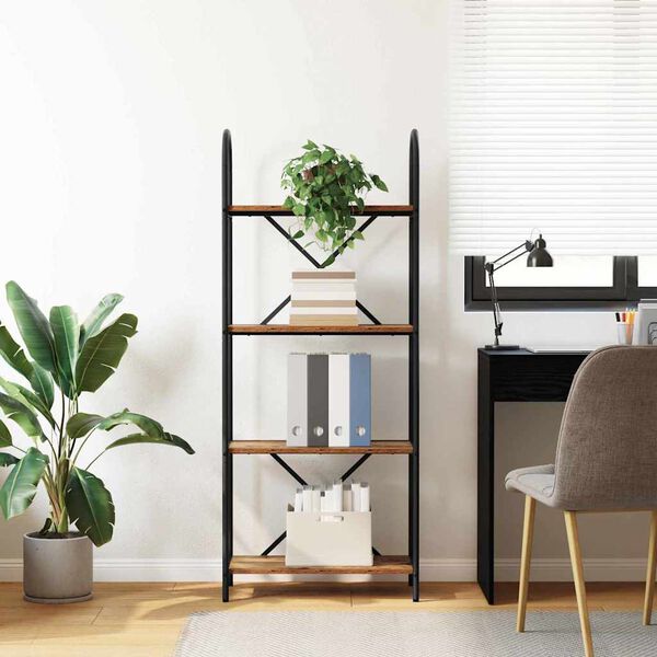 vidaXL Kirjahylly Vanha puu 60 x 30 x 146 cm Tekninen puu