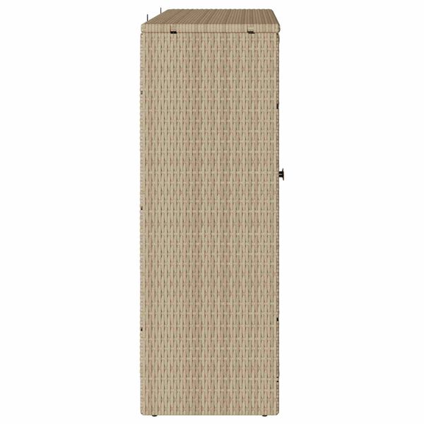 vidaXL S&auml;ilytyskaappi hyllyll&auml; ovella Beige 100 x 36 x 102 cm Rottinki