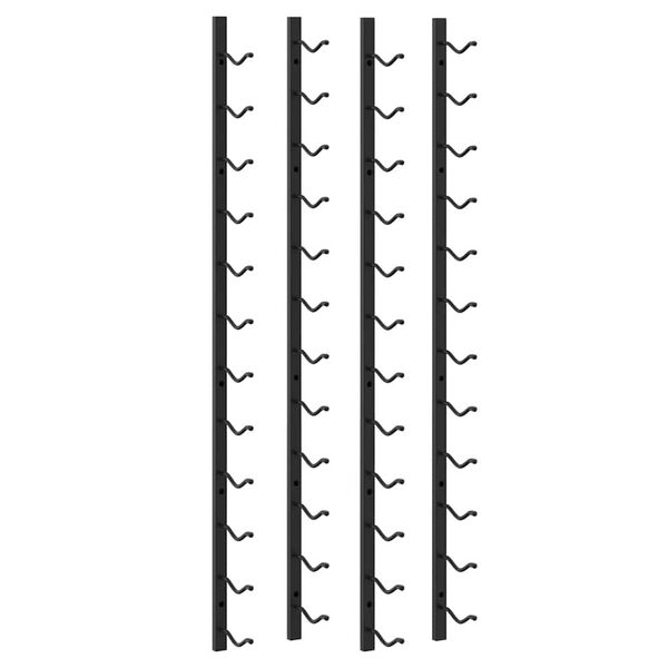 vidaXL Sein&auml; viinipullotelineet 12 pullolle 2 kpl musta rauta