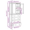 vidaXL Varastokalustesarja laatikon kanssa ovella Ruskea Tekninen puu