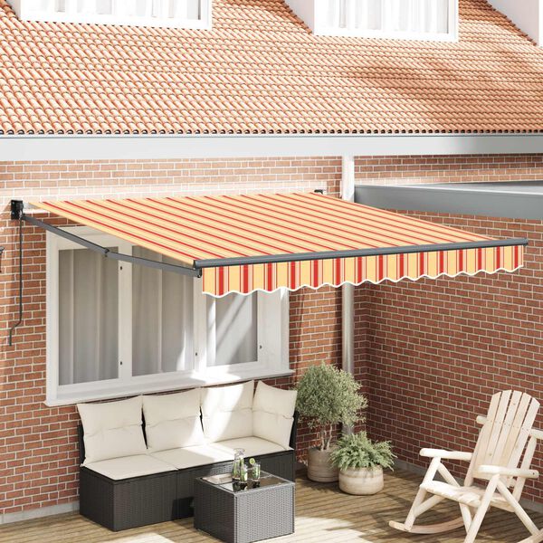 vidaXL Aurinkovarjo Keltainen ja oranssi 350 x 250 x 165 cm Polyesteri