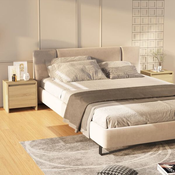 vidaXL Y&ouml;p&ouml;yd&auml;t 2 kpl Sonoma-tammi 45x34x44,5 cm tekninen puu