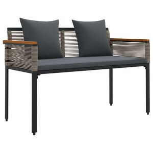 vidaXL Ulkopenkki 2 -Seater 117 x 54 x 74.5 cm polyrottinki