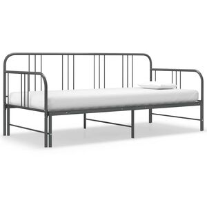 vidaXL Vuodesohvan runko harmaa metalli 90x200 cm