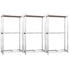 vidaXL 2-tasoinen Rengasteline 3 kpl hopea 110x40x180 cm ter&auml;s