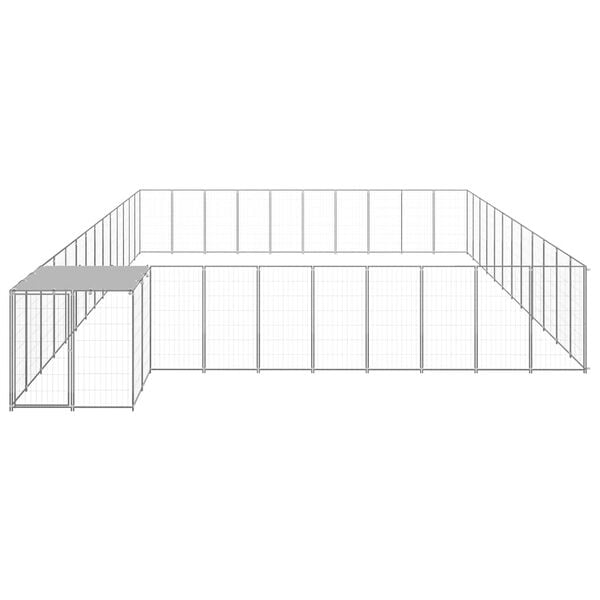 vidaXL Koiranh&auml;kki hopea 37,51 m&sup2; ter&auml;s