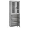 vidaXL Kaappi harmaa Sonoma 69,5x34x180 cm tekninen puu