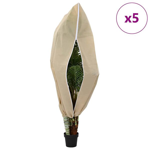 vidaXL Pakkassuoja kasviryhmille 5 pcs Beige 1,8 x 1,2 m