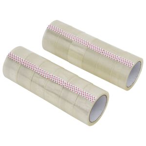 vidaXL Pakkausteippi 12 kpl l&auml;pin&auml;kyv&auml; 48 mm x 66 m