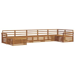 vidaXL Ulkosohvakokoelma 7 pcs Luonnollinen