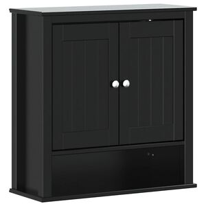 vidaXL Kylpyhuoneen sein&auml;kaappi BERG musta 69,5x27x71,5 cm t&auml;ysi m&auml;nty