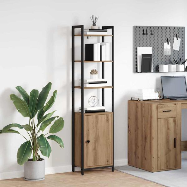 vidaXL Kirjahylly Artisan tammi 40 x 24 x 161 cm Tekninen puu