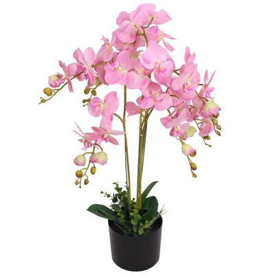 vidaXL Tekokukka ruukulla orkidea 75 cm vaaleanpunainen