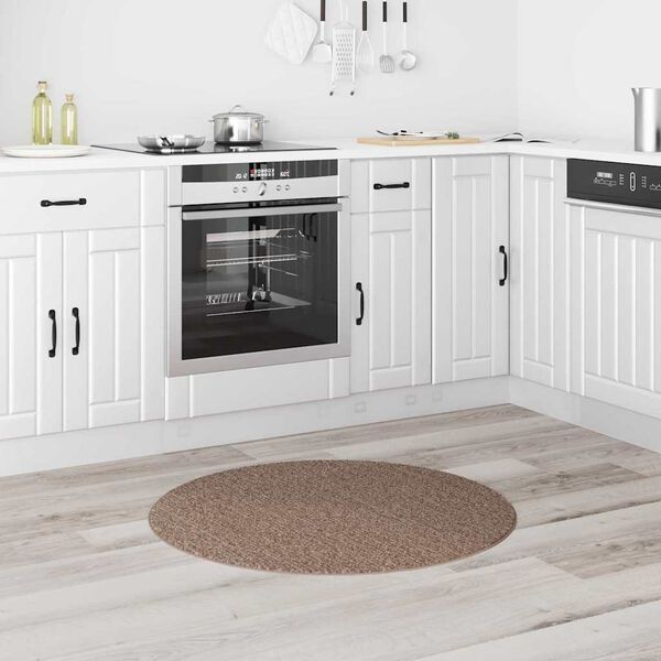 vidaXL Liukumaton Shaggy Matto Ruskea 90 x 90 cm PP