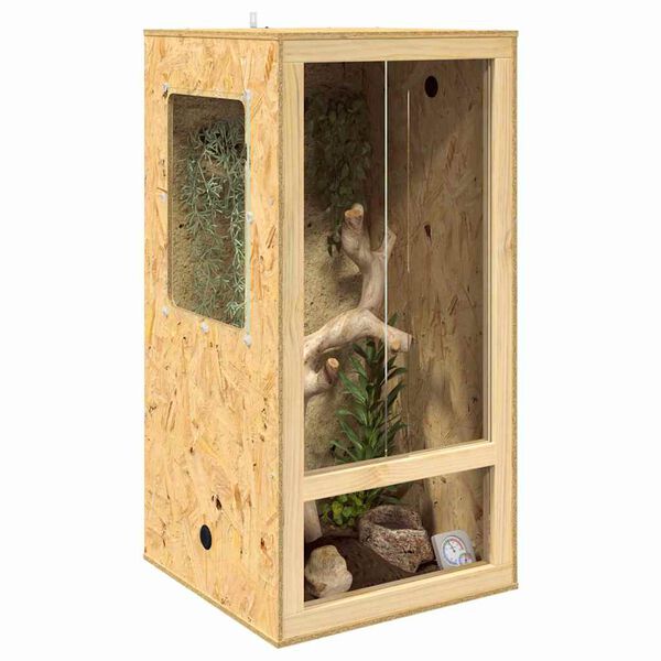 vidaXL Terrarium Ruskea 50 x 50 x 100 cm OSB