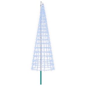 vidaXL Joulukuusen valosarja piikill&auml; ja lipputangolla 300 cm