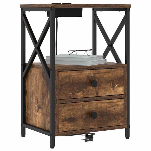 vidaXL Y&ouml;p&ouml;yt&auml;kaappi Savup&auml;hkin&auml; 40 x 31 x 60 cm Tekninen puu