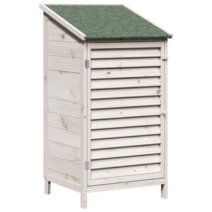 vidaXL Puutarhasuoja valkoinen 59 x 56 x 113,5 cm S&auml;teisen kuusipuu