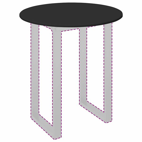 vidaXL P&ouml;yt&auml;levy Musta 80 x 80 x 1,5 cm Tekninen puu