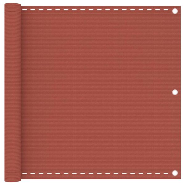 vidaXL Parvekkeen suoja terrakotta 90x500 cm HDPE