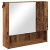 vidaXL Peilikaappi ovella Vanha puu 59 x 17 x 55 cm Tekninen puu