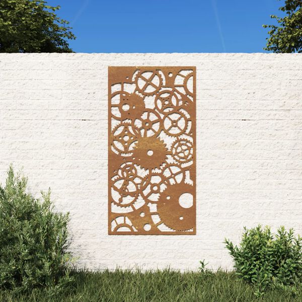 vidaXL Puutarhasein&auml;koriste 105x55 cm corten ter&auml;s rataskuvio