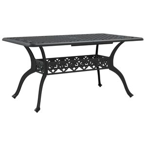 vidaXL Puutarhap&ouml;yt&auml; musta 150x90x72 cm valualumiini