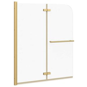 vidaXL Suihkusein&auml; Kulta 120 x 140 cm ESG-lasi ja alumiini