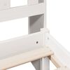 vidaXL Sänky kirjahyllyllä ei patjaa valkoinen 160x200 cm täysi mänty