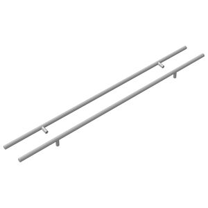 vidaXL Kaappikahva 2 pcs Hopea 700 mm Ruostumaton ter&auml;s