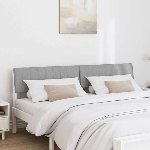 vidaXL Verhoiltu s&auml;ngynp&auml;&auml;ty Vaaleanharmaa 180 cm Massiivinen m&auml;nty