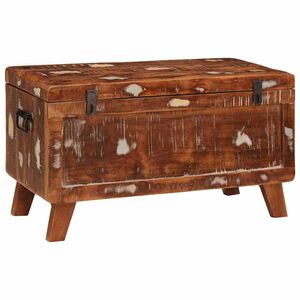 vidaXL S&auml;ilytyslaatikko 70 x 35 x 40 cm t&auml;ysi uusiok&auml;ytetty puu