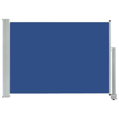 vidaXL Sisäänvedettävä terassin sivumarkiisi 80x300 cm sininen