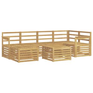 vidaXL Ulkosohvakokoelma 7 pcs valkoinen Polyesteri