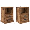 vidaXL Y&ouml;p&ouml;yt&auml;kaappi 2 pcs Vanha puu 36 x 43 x 60 cm Tekninen puu