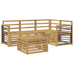 vidaXL Ulkosohvakokoelma 5 pcs valkoinen 59 x 59 x 37 cm