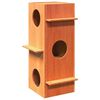 vidaXL Cat House Wax Ruskea 43x43x90 cm Massiivipuum&auml;nty